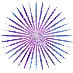 Shiny, glittery purple and blue rays radiating out from the center, in a clip art style, on a white background.