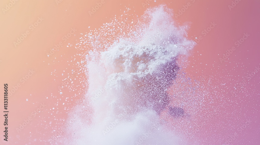 Poster explosive powder burst abstract background visual art colorful environment dynamic viewpoint
