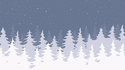 winter forest silhouette © Olga