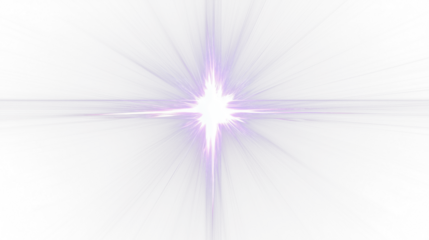 Subtle lilac and white beams cross isolated on transparent background, cutout