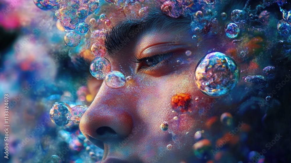 Poster hyper realistic dream sequence with surreal and vibrant details
