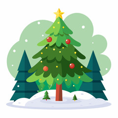 Obraz premium illustration of a christmas tree