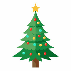 Obraz premium christmas tree isolated on white