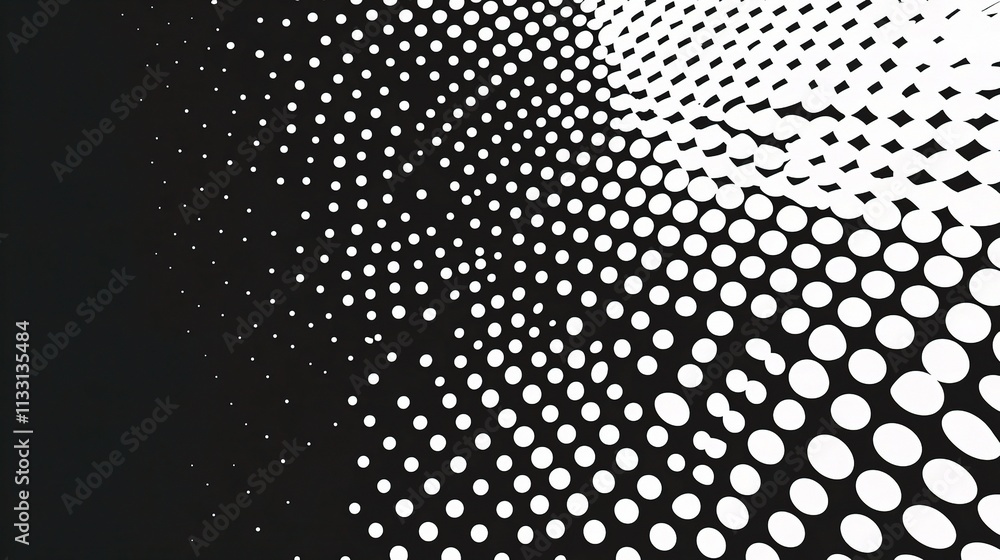 Poster abstract halftone dots pattern