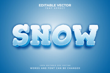 Snow  Editable Vector Text Effect 