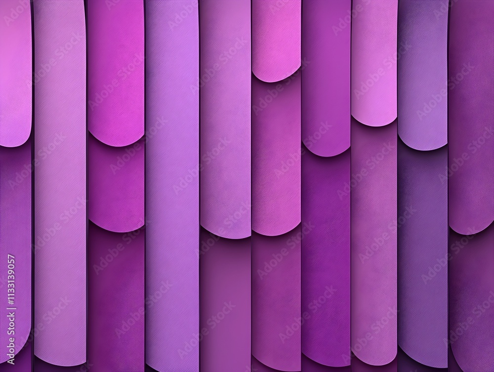 Poster a vibrant display of layered purple shades, showcasing a blend of textures and shapes that create de