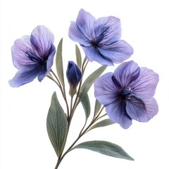 Spiderwort isolated on white background