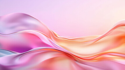 Naklejka premium Soft, flowing abstract waves in pastel colors.