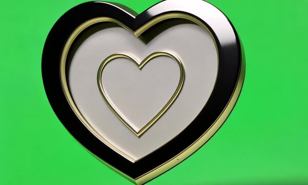 A compact mirror opening to reveal a heart