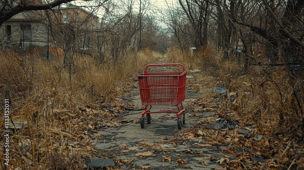 Poster empty shopping cart a grayed out empty shopping cart icon, representing an inactive or unavailable s