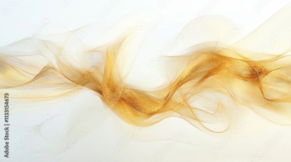 Poster dynamic flow of golden textures abstract art digital medium studio space close-up visual serenity an