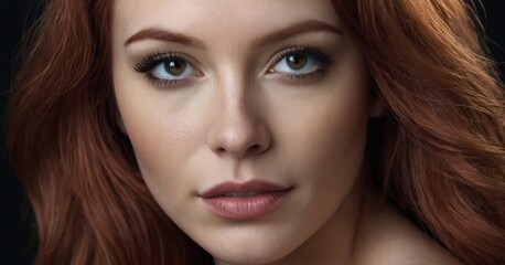 Fototapeta premium portrait of a woman, beauty closeup, model face, beautiful girl with makeup, fashion lifestyle