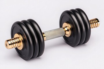 An adjustable weight dumbbell set, showing the weight-changing mechanism in detail