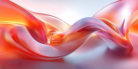 Fototapeta premium Abstract Background, Fluid Forms in Vibrant Hues, Swirling Color Gradient Creates a Dynamic and Elegant Design