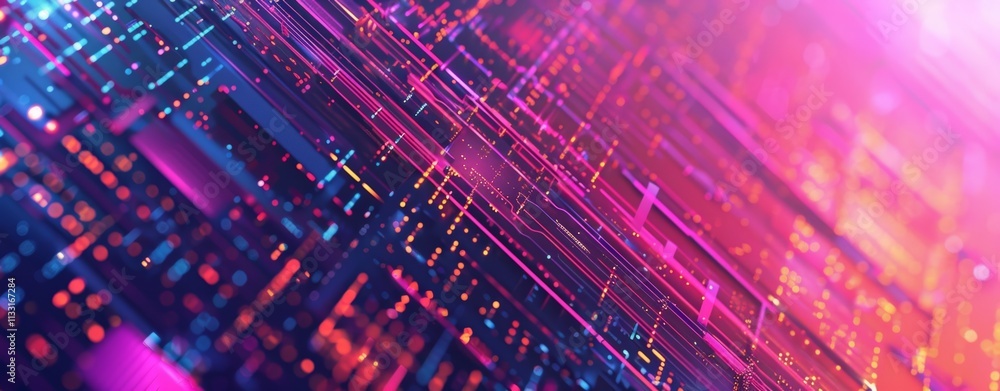 Poster a captivating digital abstract background featuring vibrant colors, unique light effects, and dynami