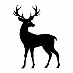 Obraz premium dear vector icon silhouetted on white background