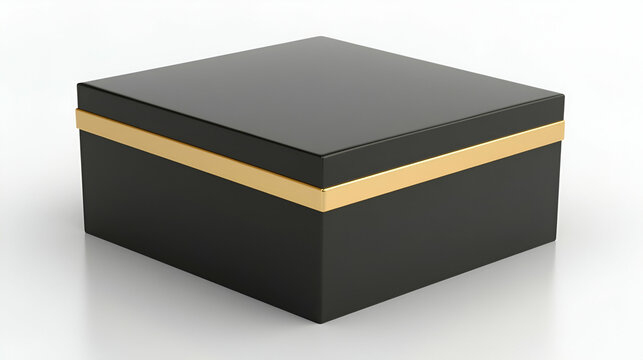 Stylish black and gold gift box with blank space for personalization 16:9 - Image #3 @Celeste