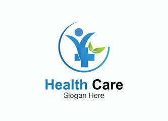 Morden health logo, Natural health logo, HealthCare Logo Template Design