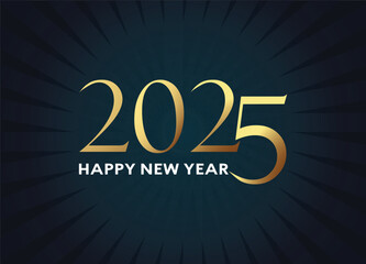 Happy New Year 2025 Vector Design