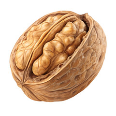 Fototapeta premium Walnut Texture on Transparent Background – Organic and Isolated Realistic High Quality Image