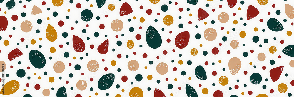 Poster a colorful pattern of circles and squares with a green and brown center. the pattern is made up of v