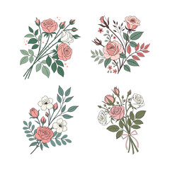 Floral Flower vector art silhouette