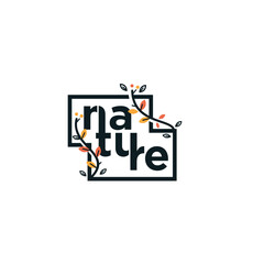 Nature-Inspired Typography Design with Floral Elements and Minimalist Style