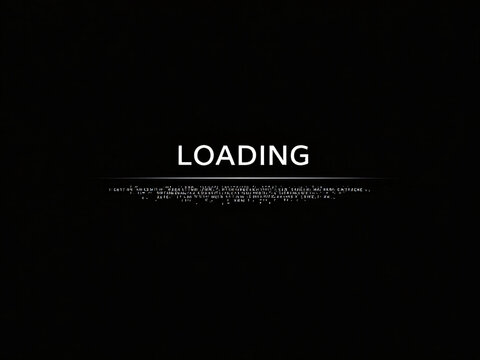 Loading, Progress, Bar, Screen, Digital, Display, Technology, Data, Code, Matrix, Numbers, Letters, Symbols, Black, White, Monochrome, Minimalist, Modern, Futuristic, Computer, Monitor, Interface, GUI
