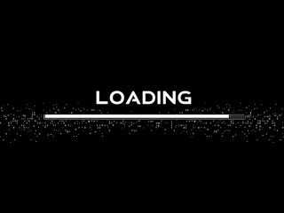 Loading, Progress, Bar, Screen, Digital, Display, Technology, Data, Code, Matrix, Numbers, Letters, Symbols, Black, White, Monochrome, Minimalist, Modern, Futuristic, Computer, Monitor, Interface, GUI
