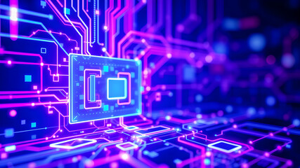 Circuit board background. 3d rendering, 3d illustration.