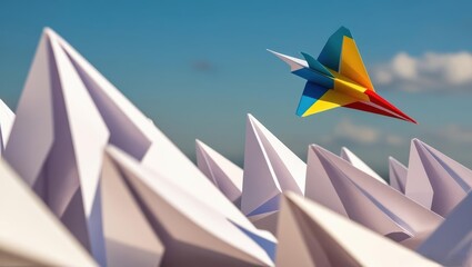 Paper airplanes with leadership and different opinions