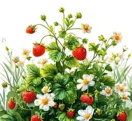 wild strawberry flowers