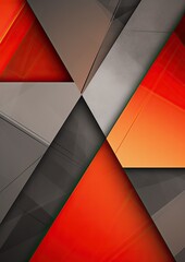 orange red silver gray triangle abstract geometric presentation