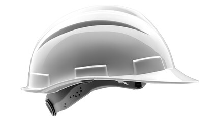 A white hard hat isolated on white background.