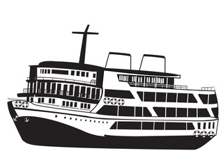 Obraz premium illustrate of a ship Transportation, vector design of a transport 