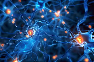 A detailed depiction of the brain, showcasing its complex anatomy and functions. Neuron-focused brain scanning technology .
