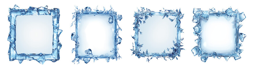Ice Frame Design for Creative Backgrounds and Displays