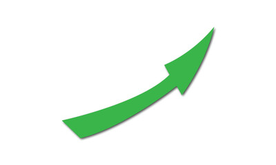 up curve arrow, icon