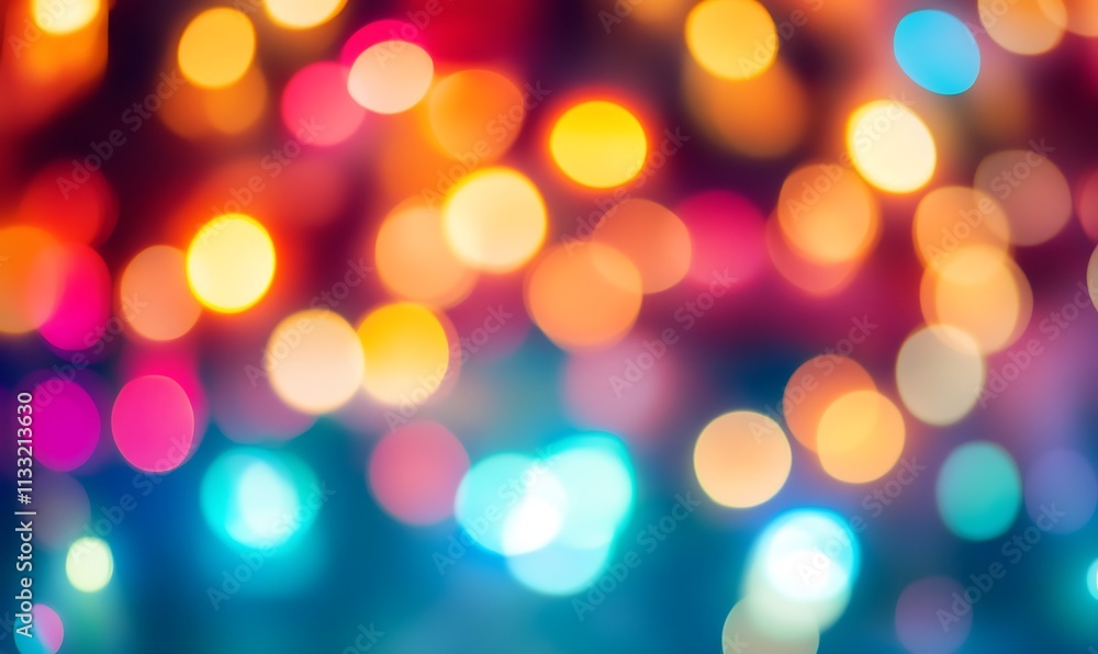 Poster abstract background with bokeh, generative ai