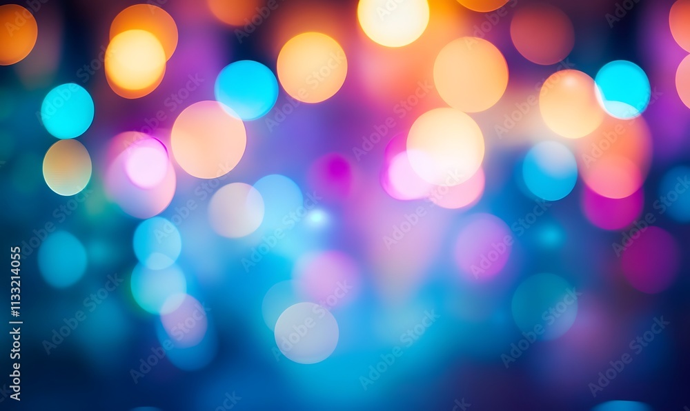 Poster abstract background with bokeh, generative ai