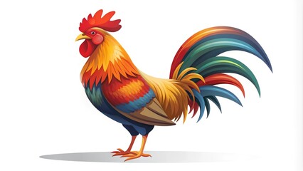 rooster isolated on white background © Tanjida