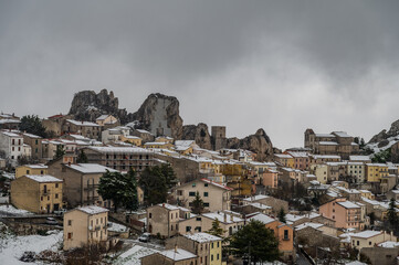 Pietrabbondante, Isernia, Molise. Winter panorama
