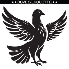 Obraz premium Dove silhouette design. Balck and white vector