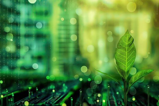 Futuristic Digital Nature Landscape