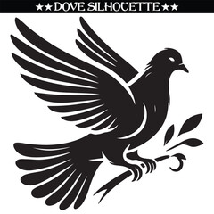Obraz premium Dove silhouette design. Balck and white vector