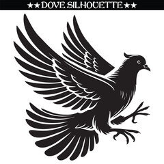 Obraz premium Dove silhouette design. Balck and white vector