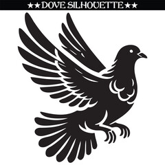Obraz premium Dove silhouette design. Balck and white vector
