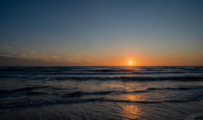 Tyrrhenian Sea. Autumnal sunset