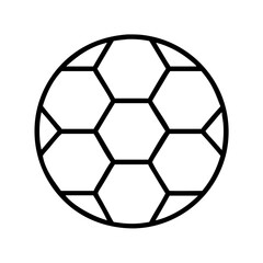 Fototapeta premium soccer ball icon, children’s day line art, children icon - simple black line art icon of soccer ballfor children’s day topic celebrations. children vector art.