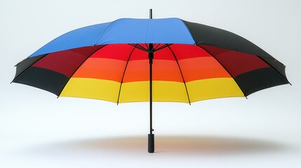 Obraz premium Colorful umbrella with German flag colors.